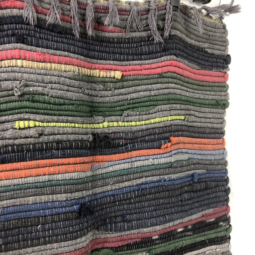 Indian Handmade Chindi Rag Rug Small Rug Ft Throw Rug Washable Hippie Recycled - Picture 9 of 12
